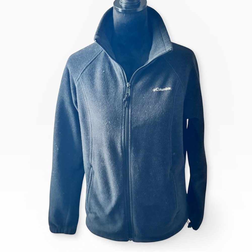 Columbia Black Full-Zip Fleece‎ Jacket women’s Sz L